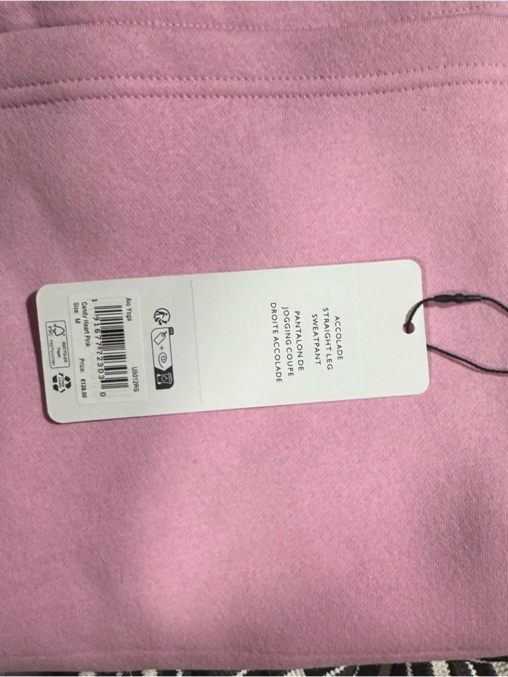 ALO Yoga ACCOLADE PANTS CANDY HEART PINK Relaxed Drawstring - Picture 3 of 3